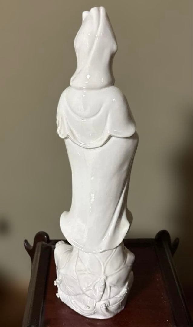 ★ヴィンテージ 徳化窯 白磁観音菩薩像【＊】