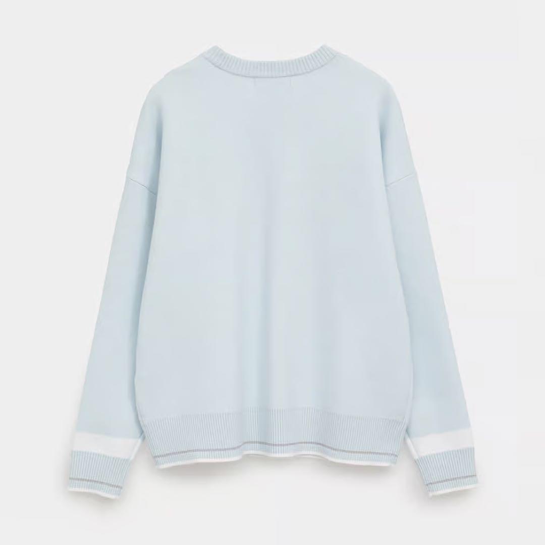 キャロウェイ　クルーネック長袖ラインストーン付きニット