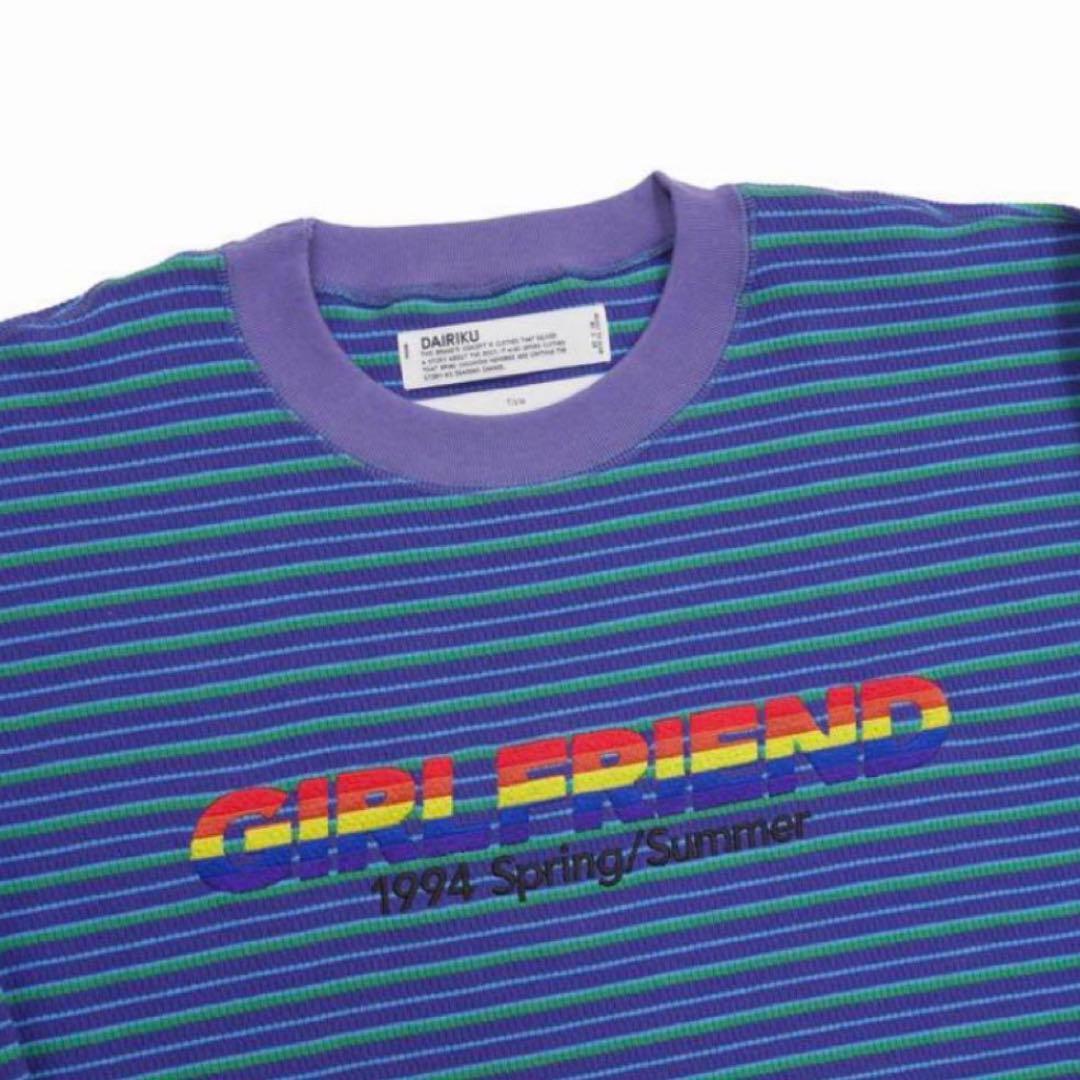 dairiku 22ss 刺繍 ボーダーサーマルTシャツ ロンT - トップス新品 通販