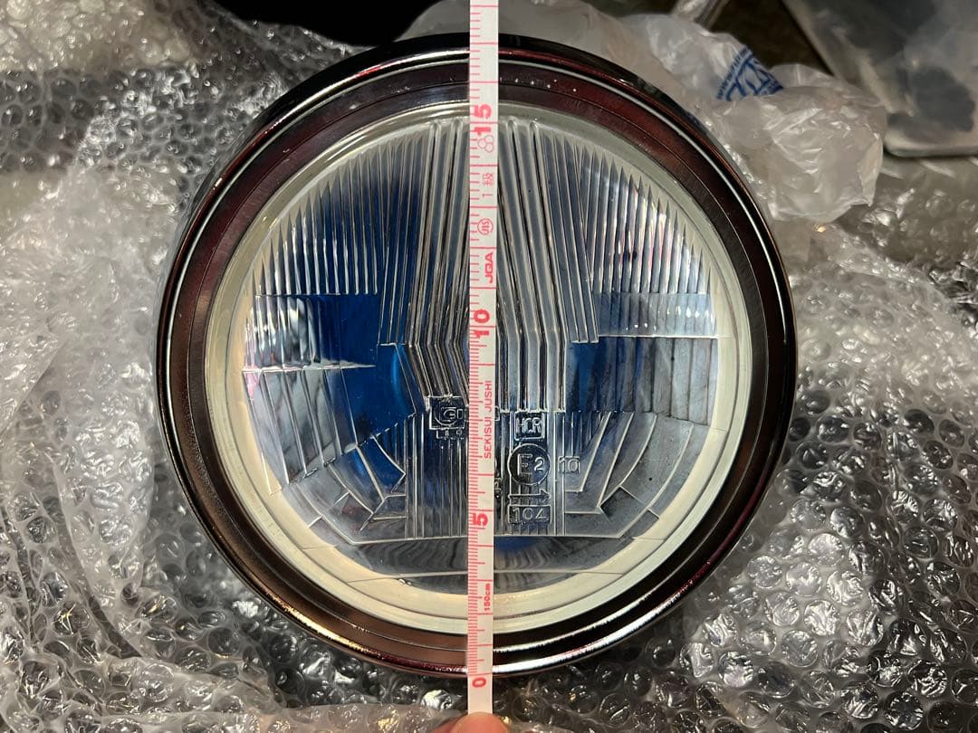 シビエ凹みヘッドライト/CIBIE バイク ヘッドライト ブラックケース