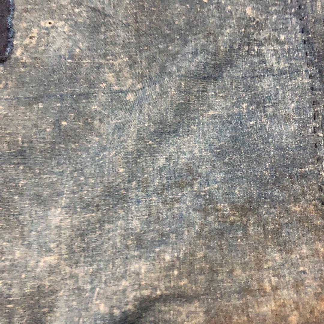 古布藍染木綿　襤褸　布団側