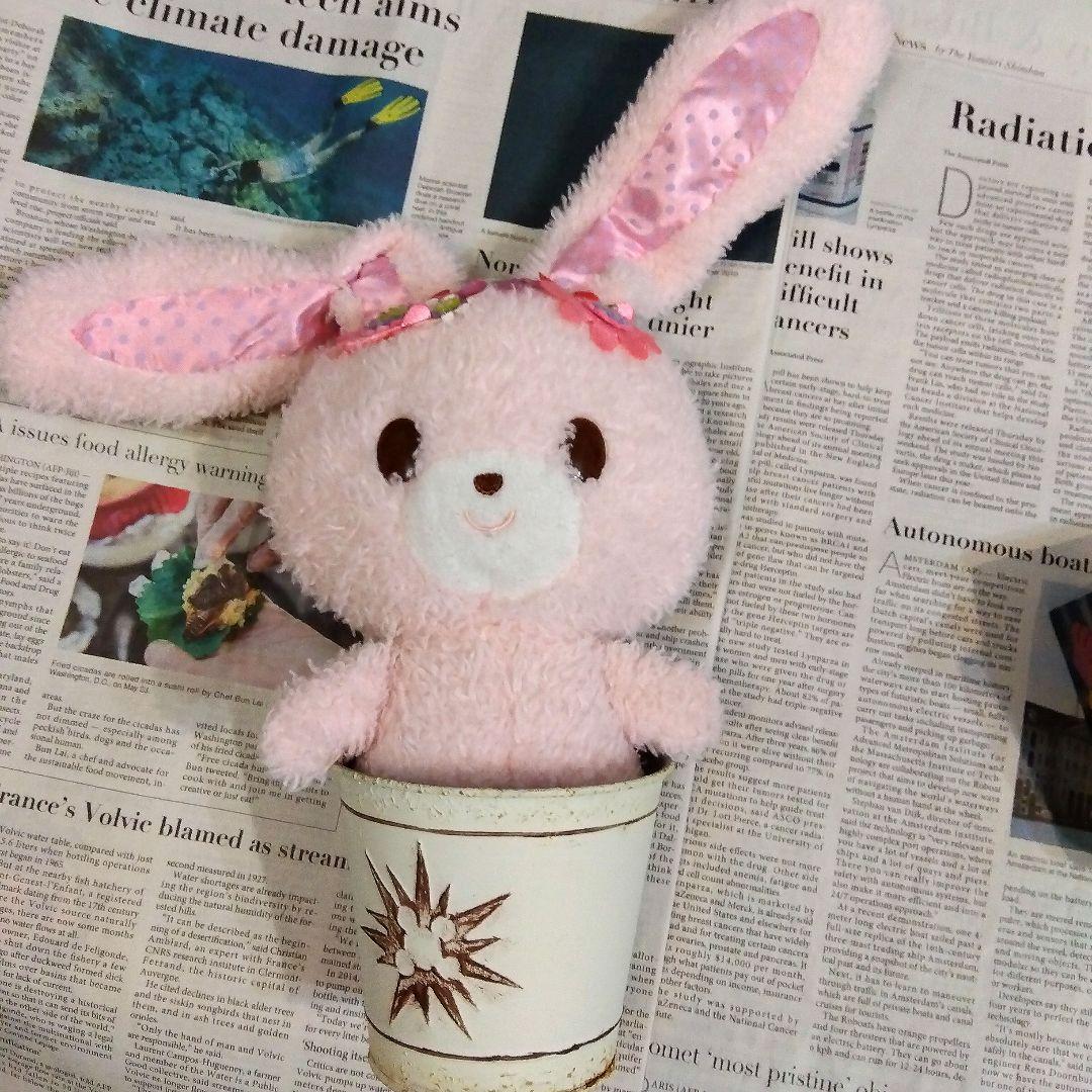 レトロぼんぼんリボン ルンルンルルちゃんレアぬいぐるみ 全長28cm