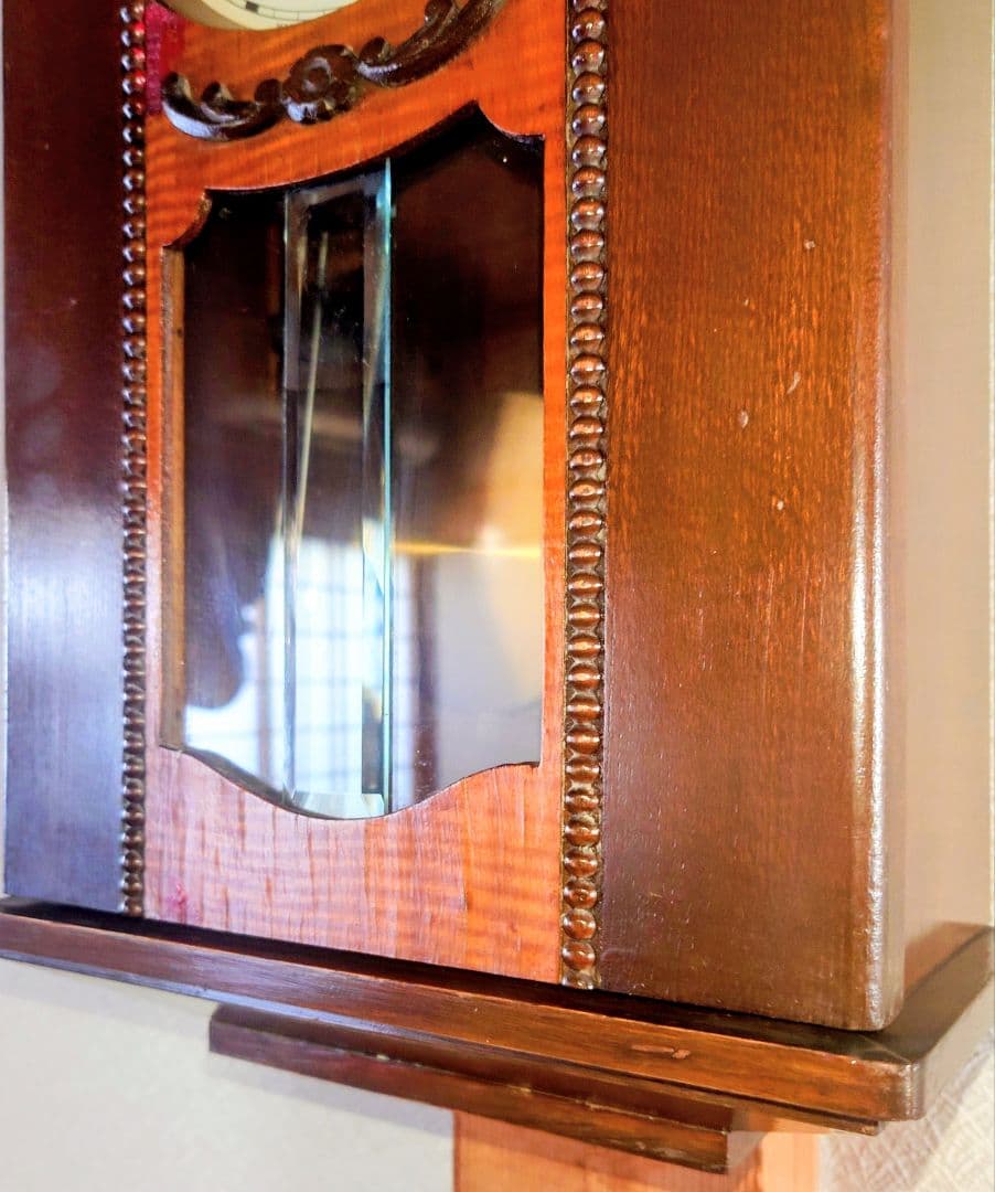 〈完動・美品〉精工舎　宮型ゼンマイ振り子掛時計　昭和レトロ　ボンボン時計　古時計