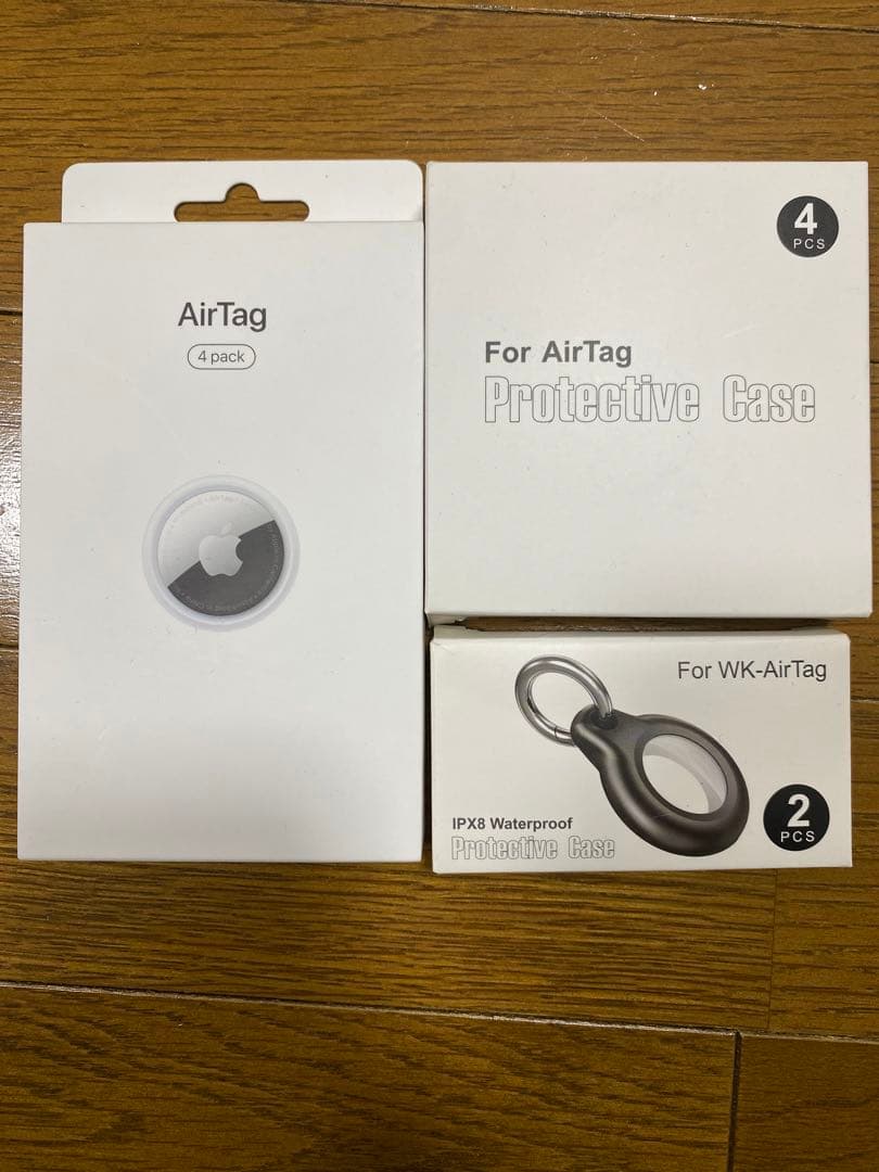AirTag 4個 未開封 ケース付 新品】Air Tag Apple AirTag 4パック