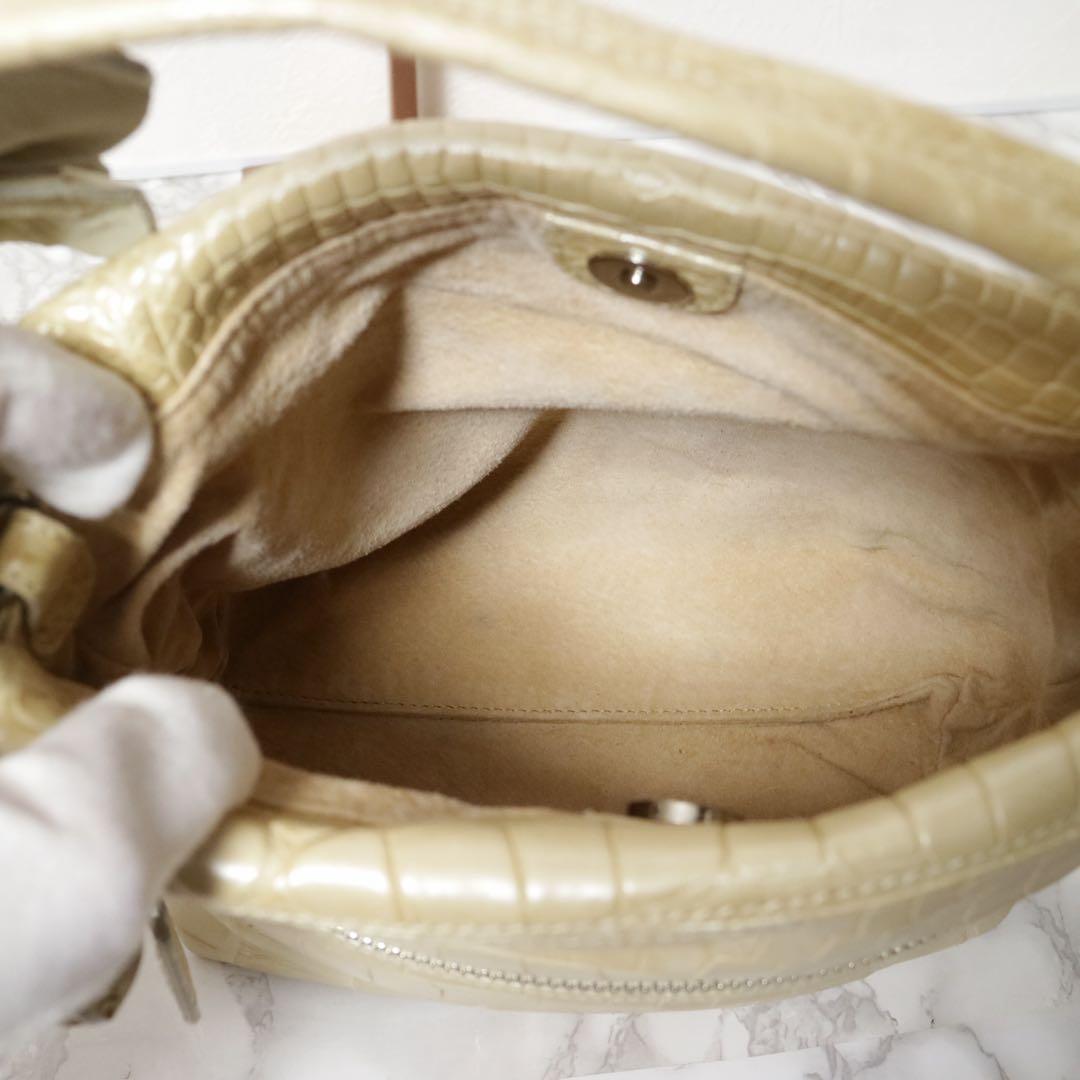 〈極美品〉Crystal Reptiles クロコダイル ショルダー JRA