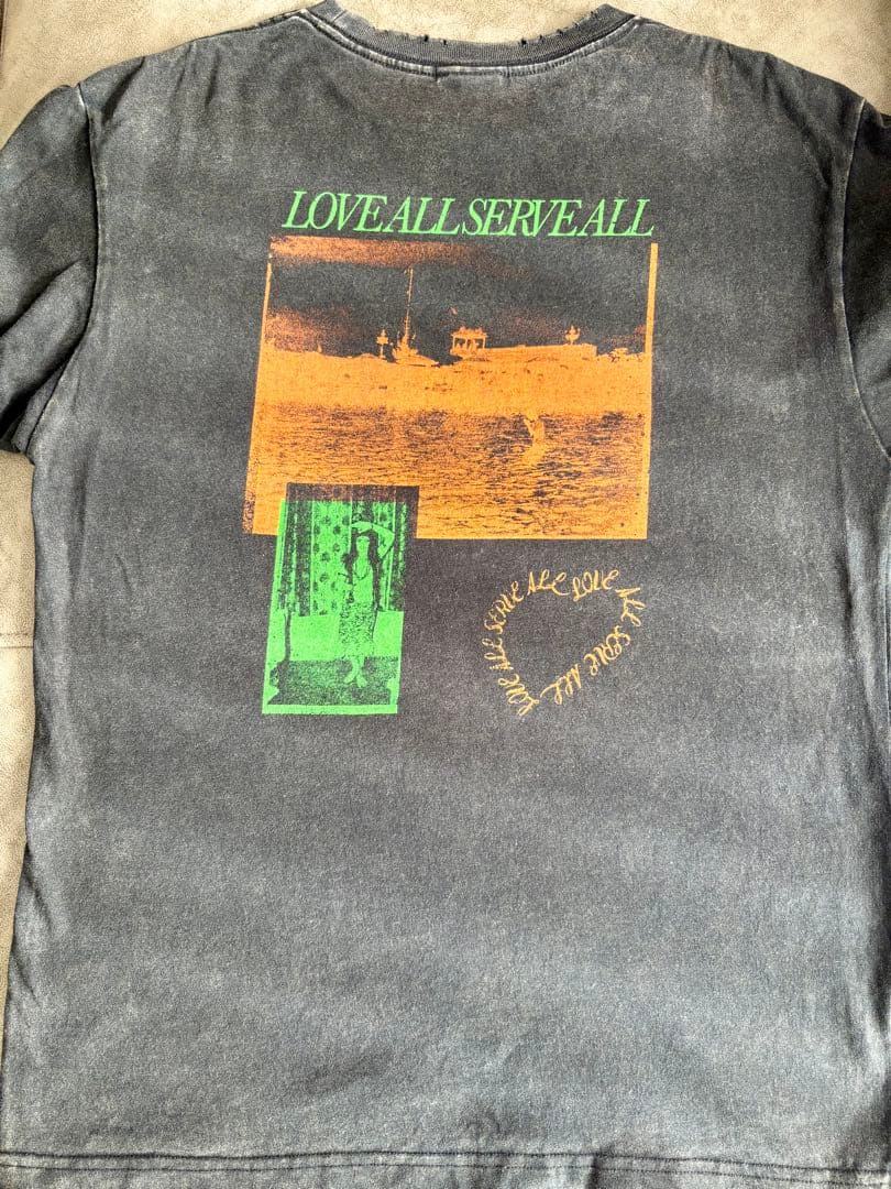 藤井風 LOVE ALL SERVE ALL ロンT ダメージ Mサイズ 藤井風 LOVE ALL SERVE