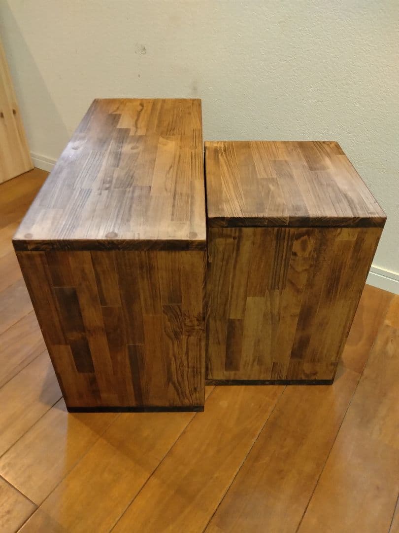 木製　ハンドメイド　オーダー　日の字　ロの字　本棚　シェルフ　マガジンラック