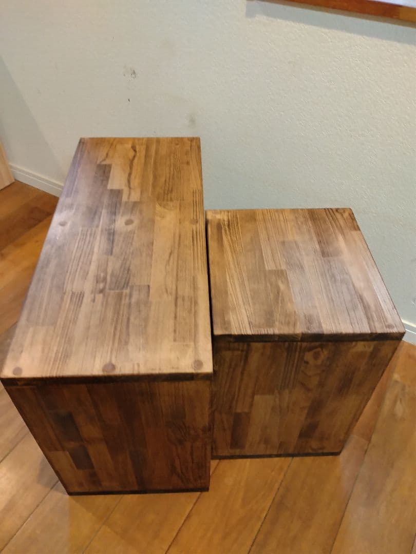 木製　ハンドメイド　オーダー　日の字　ロの字　本棚　シェルフ　マガジンラック