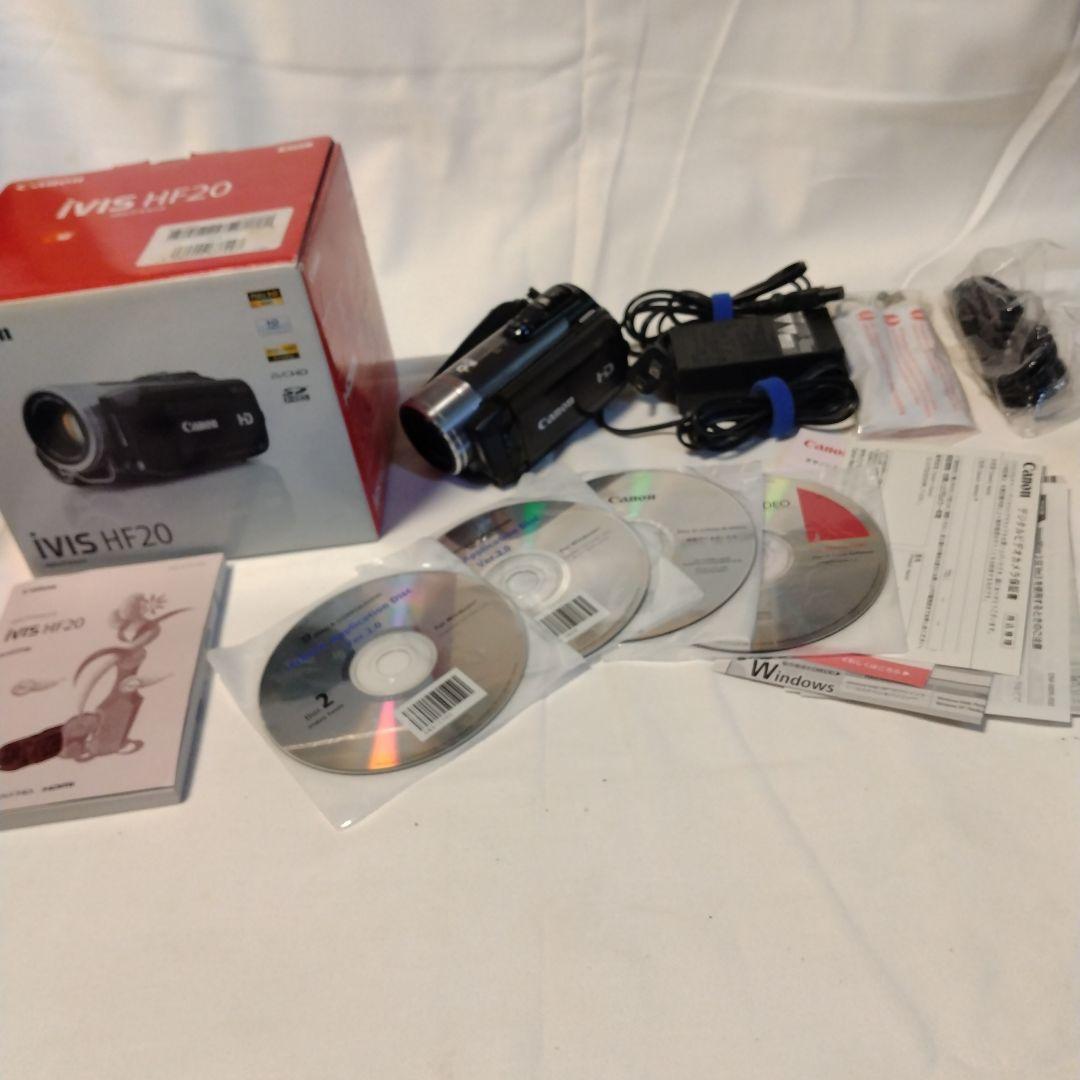 Canon iVIS HF20 ビデオカメラ 本体　動作確認済み　付属品完備