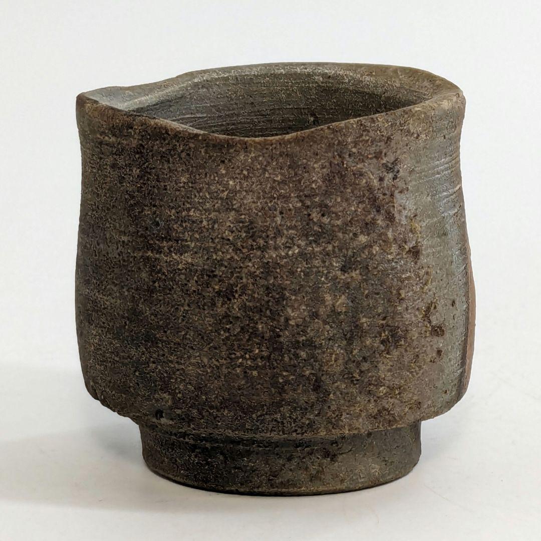 岡山県重要無形文化財 山本出 備前焼 金彩酒呑 共箱共布栞 ぐい呑み 酒