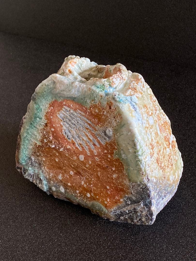 信楽焼 扁壺 花器 花瓶 井村侊生 #3204 美術品・アンティーク