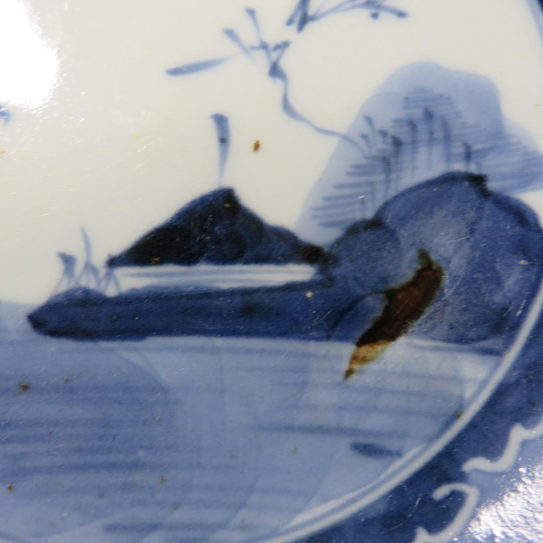 皿 5枚 古伊万里 染付 山水 江戸 窯傷 家屋 船 - メルカリ