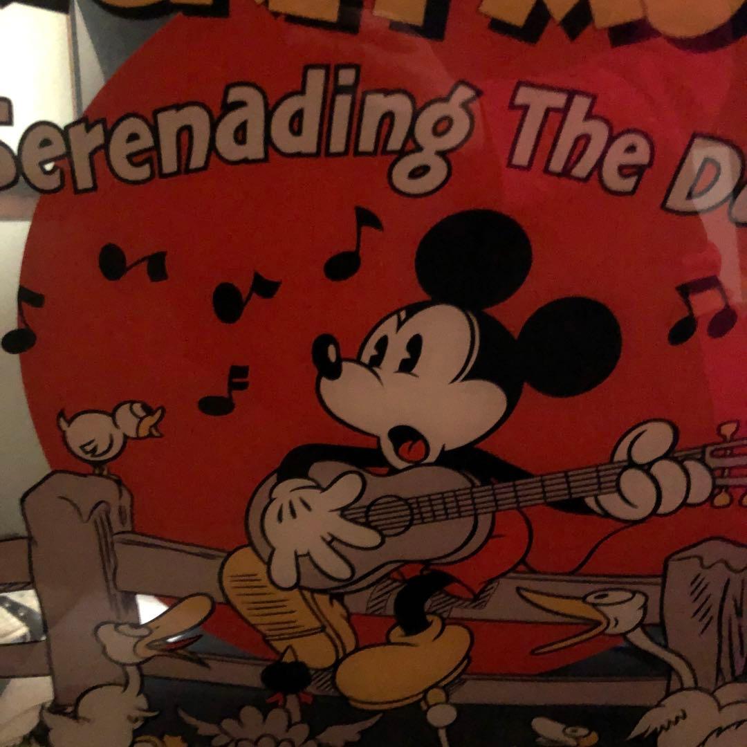 ！レア！　ヴィンテージ　ミッキーマウス　ミラー　鏡　特大　ディズニー　レトロ