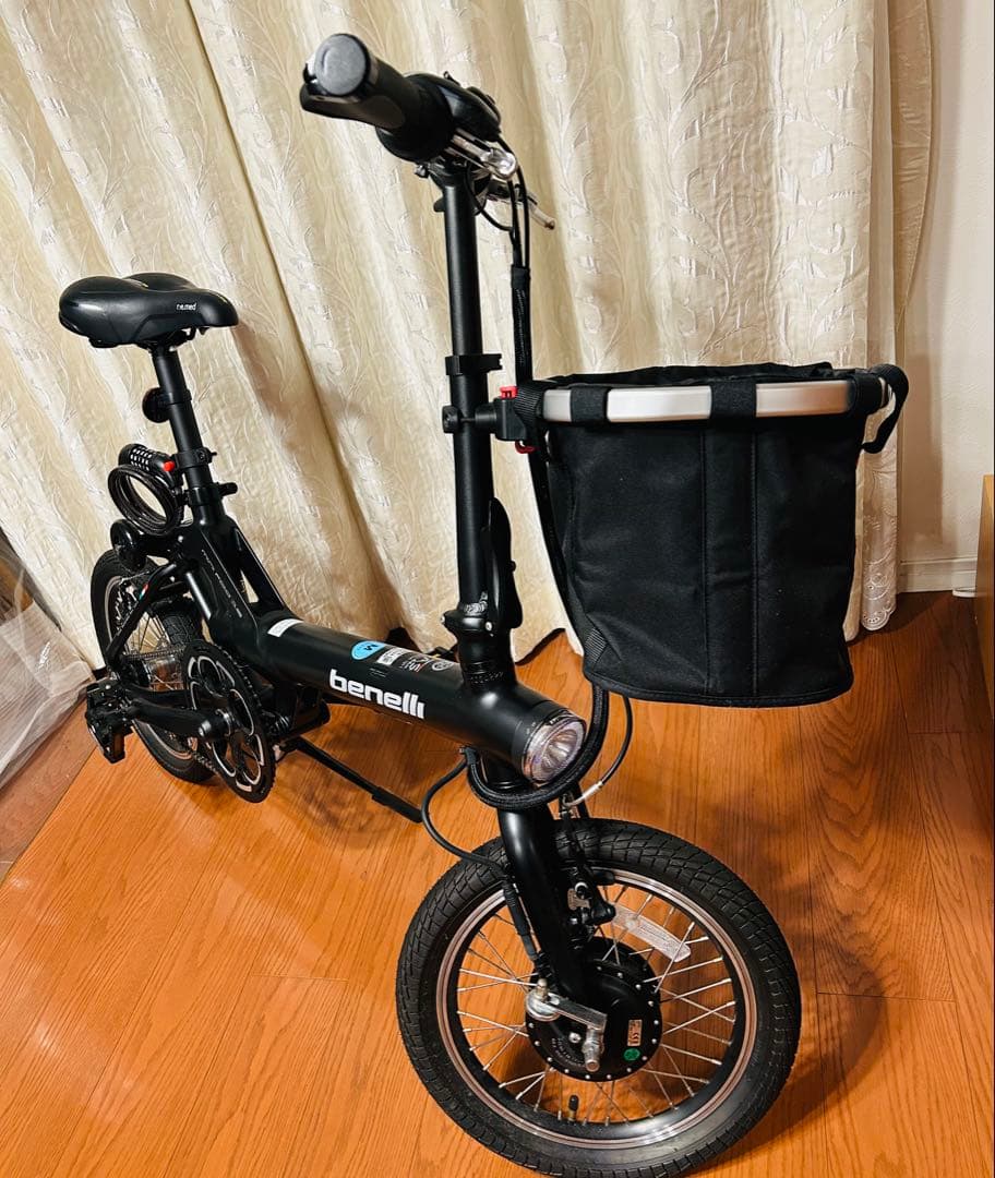 BENELLI mini Fold 16電動アシスト自転車 スタンド　カゴ付き