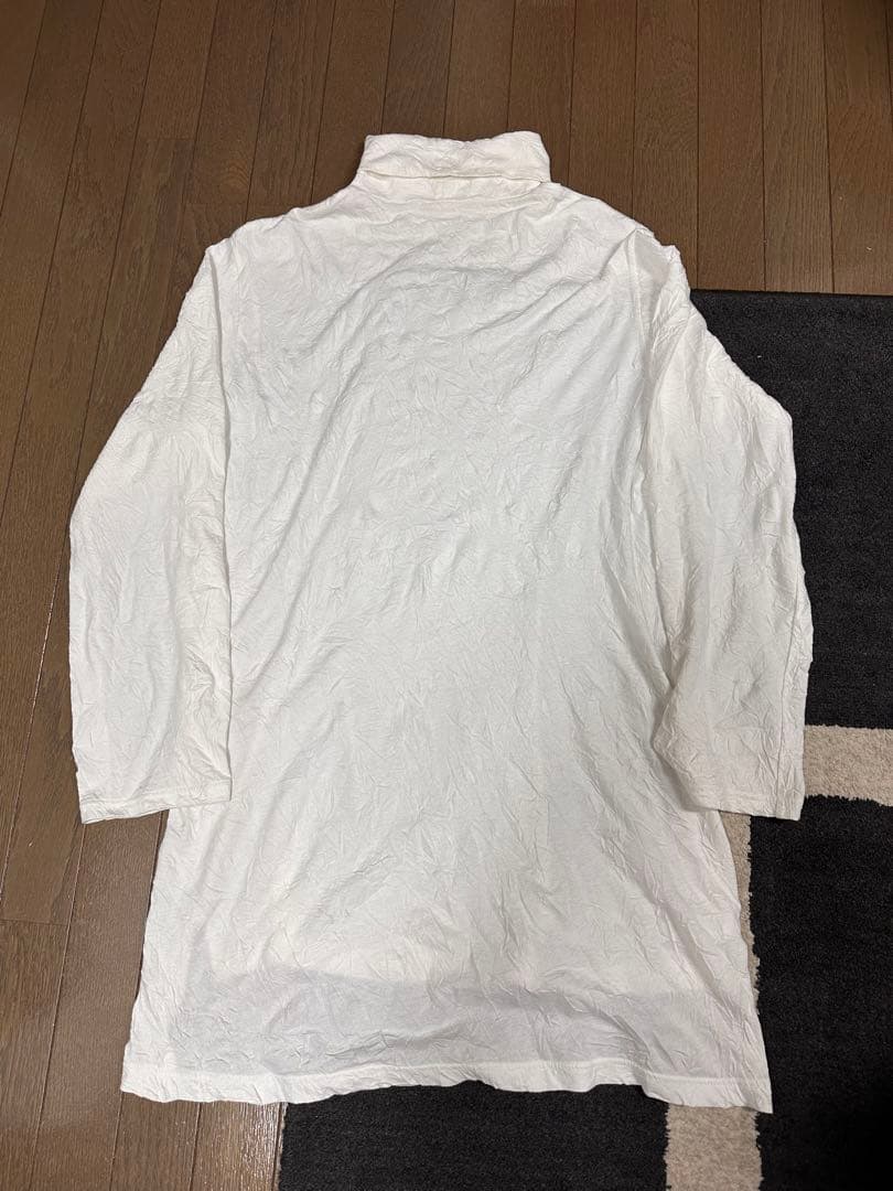 ヨウジヤマモト Ground Y シワ加工タートルネックロングカットソー