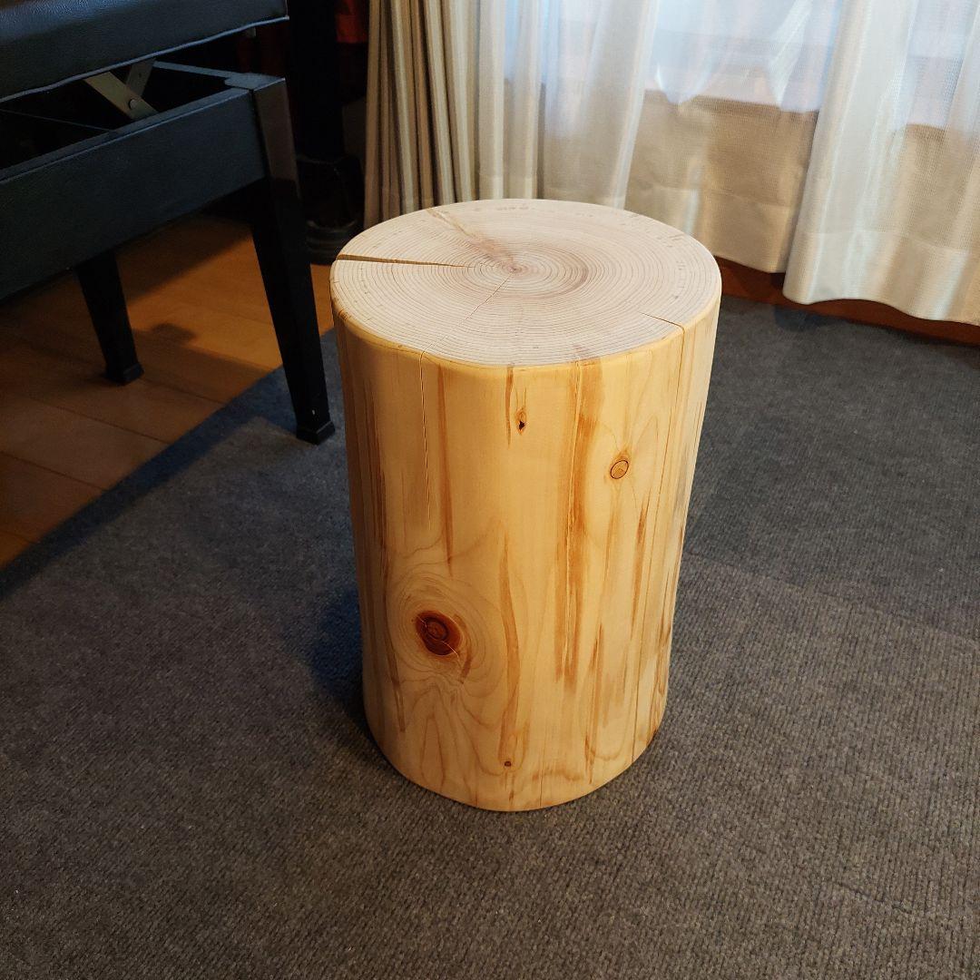 リ　檜 切り株 丸太 椅子 スツール 高さ約39㎝