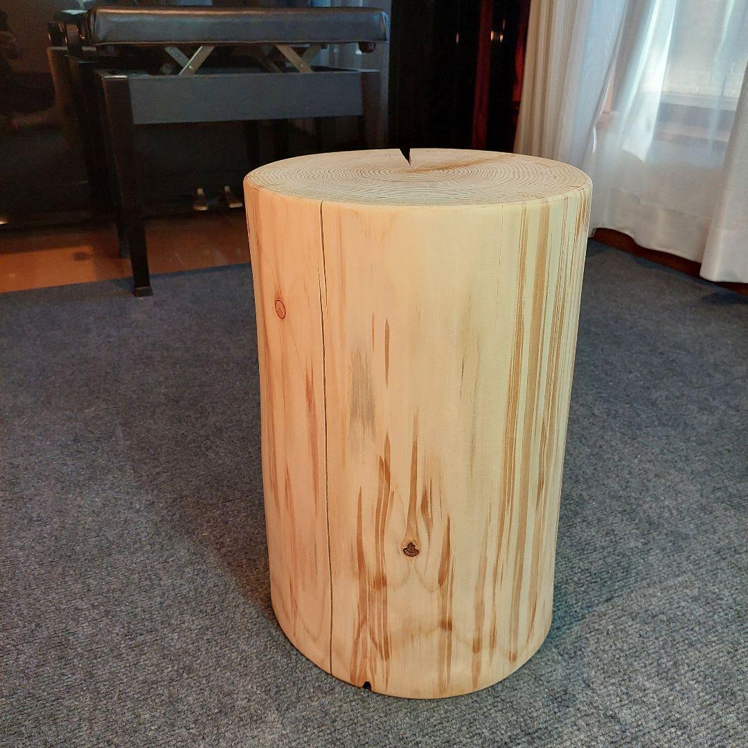 リ　檜 切り株 丸太 椅子 スツール 高さ約39㎝