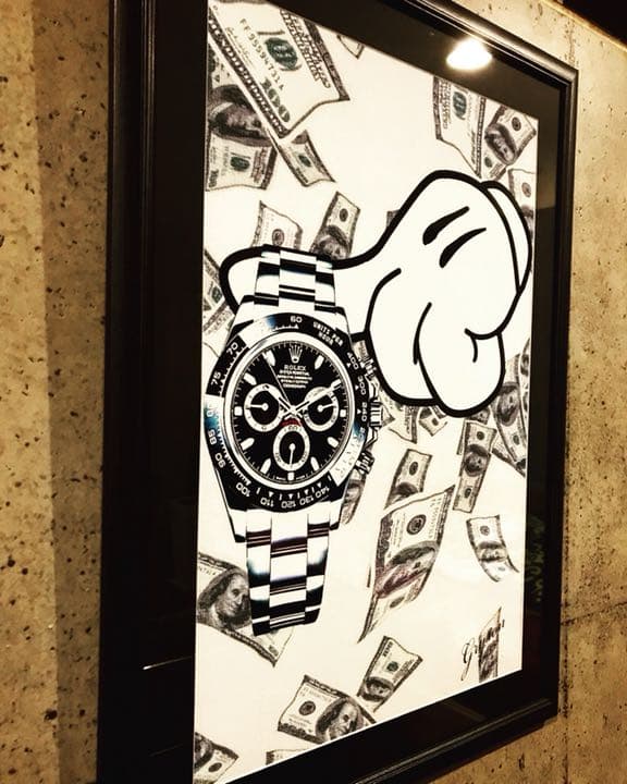 grysonアート2.5Lロレックスデイトナミッキーオマージュパロディ