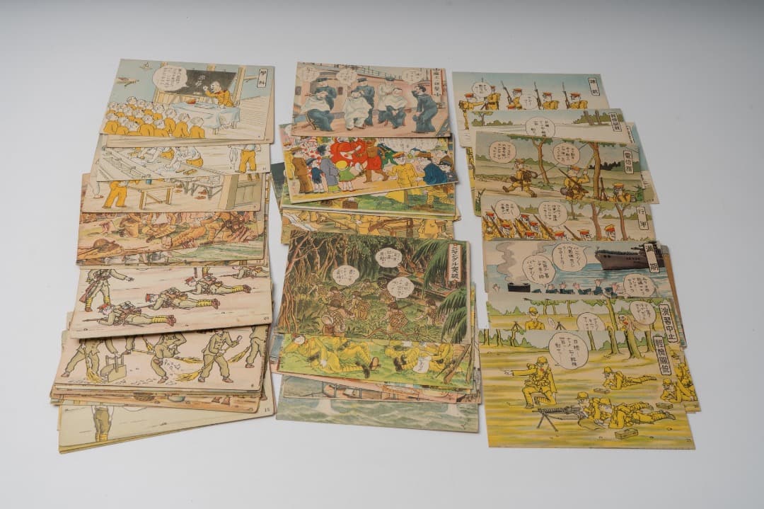 モ*ド様 郵便はがき 軍事郵便 教育漫画 戦前 昭和 レトロ セット 現状渡し 郵便はがき 軍事郵便 教育漫画 戦前 昭和 レトロ セット 現状渡し 郵便