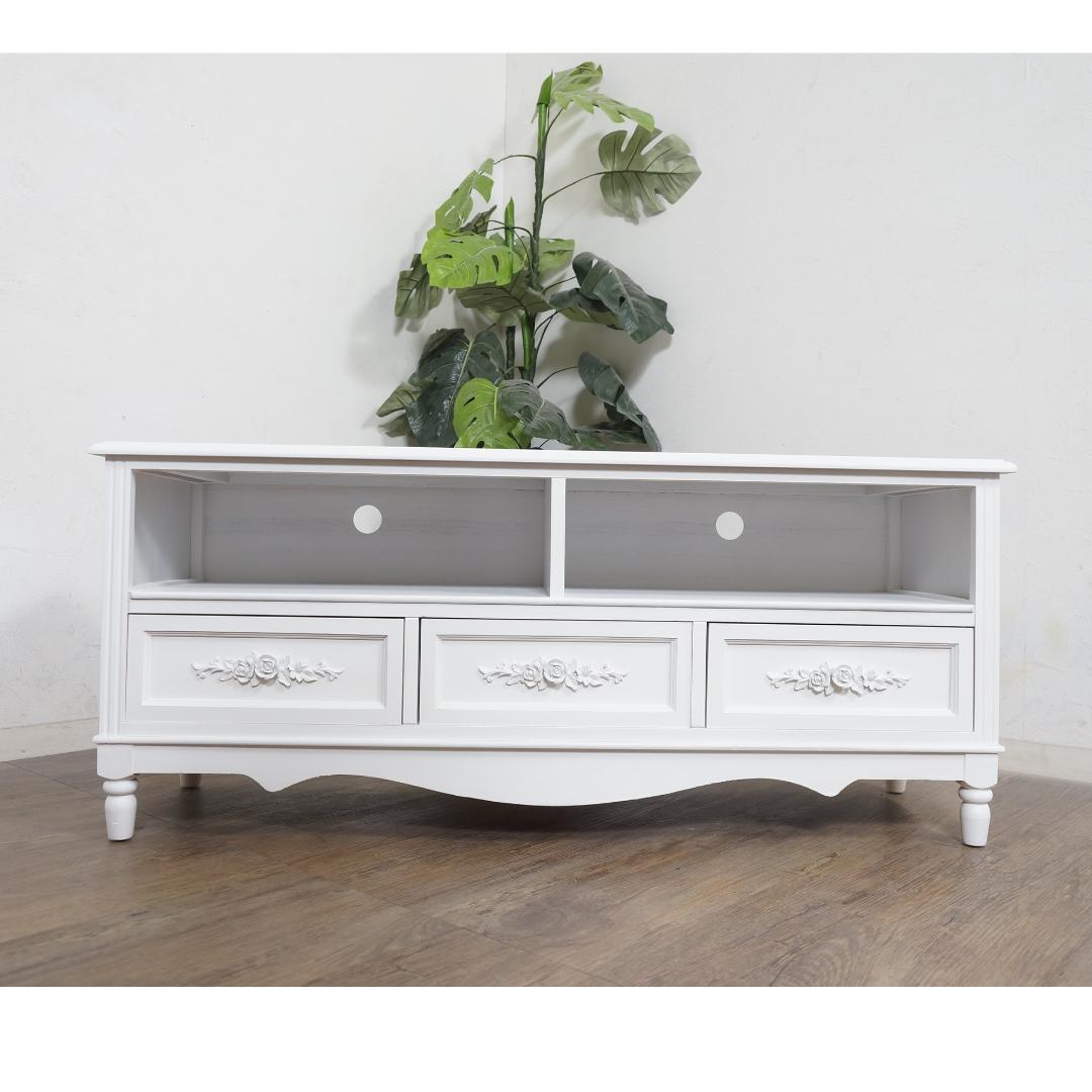 【新品・未使用】　ヨーロピアン調　テレビボード ラック テレビ台 幅　105ｃｍ エイ・アイ・エス テレビ台 オープンタイプ ヴィンテージ調 幅105cm