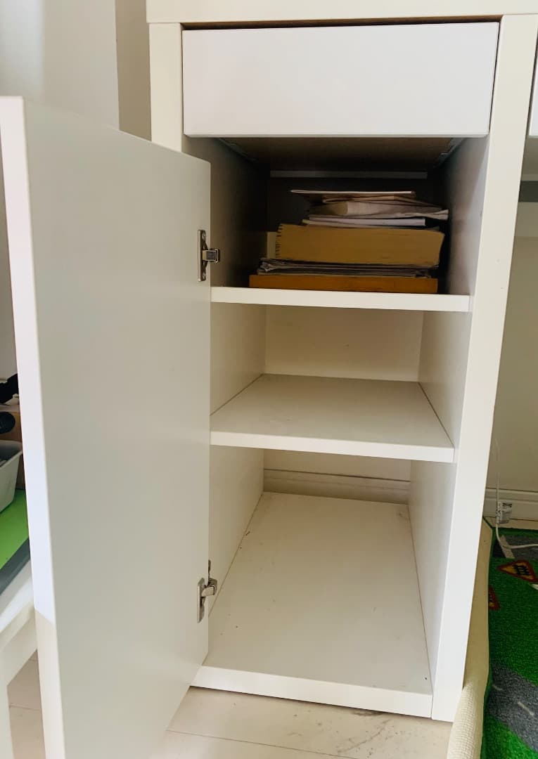 イケアIKEA MICKE 学習机　 引き出し付 （送料込）