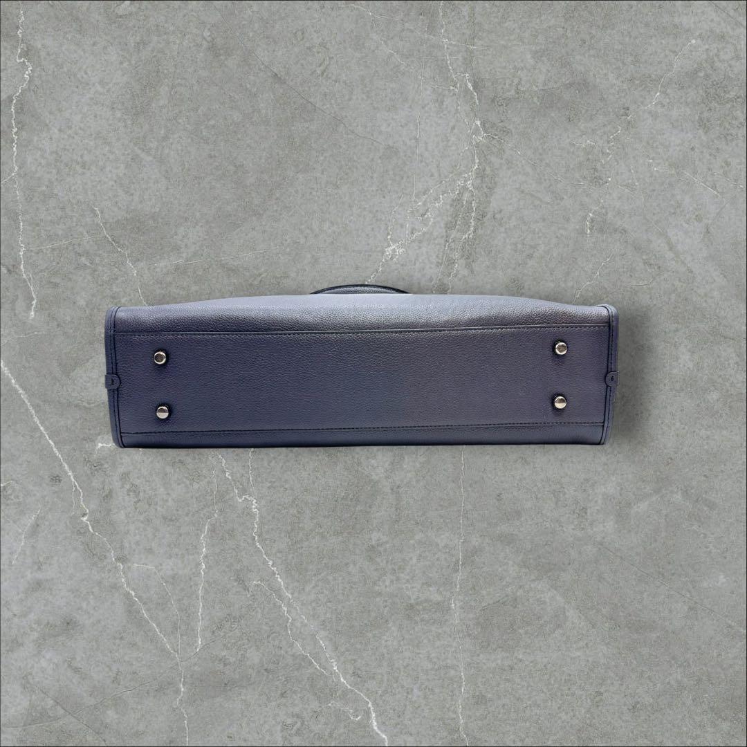 COACH ブリーフケース 2way レザー ネイビー系 71614