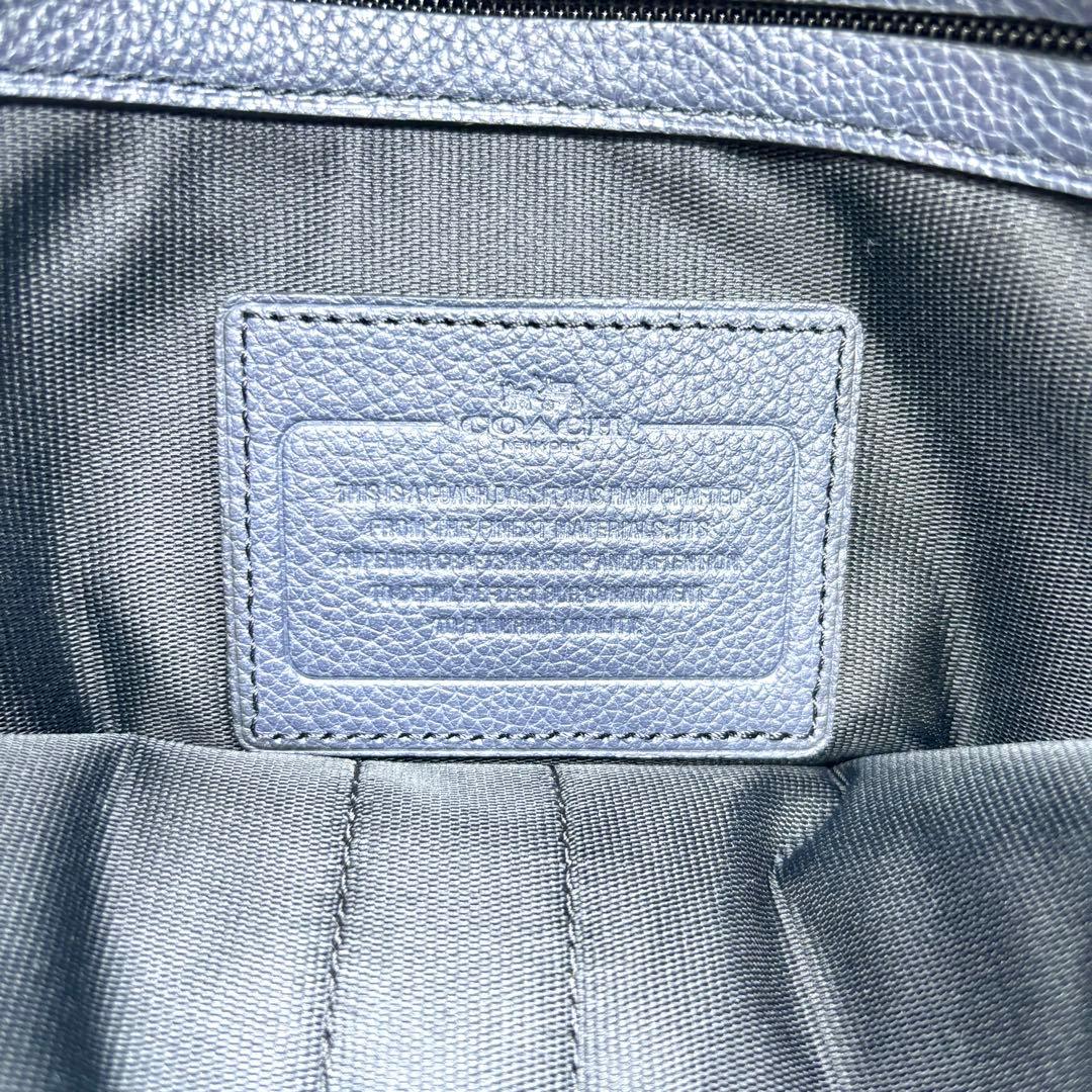 COACH ブリーフケース 2way レザー ネイビー系 71614