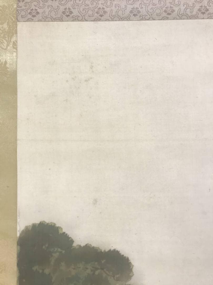 真作/長滝楓外/長瀧楓外/秋景山水図/秋山図/山水図/掛軸☆宝船☆AE-332