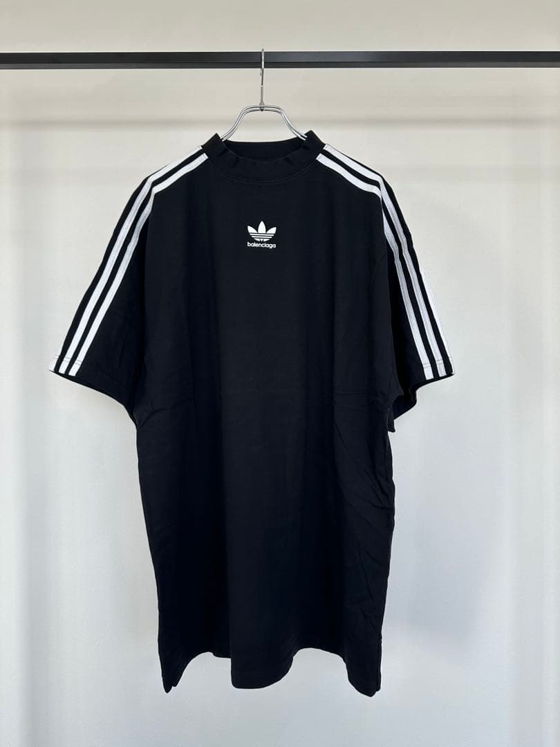 BALENCIAGA スリーストライプオーバーサイズTシャツ BALENCIAGA×adidas