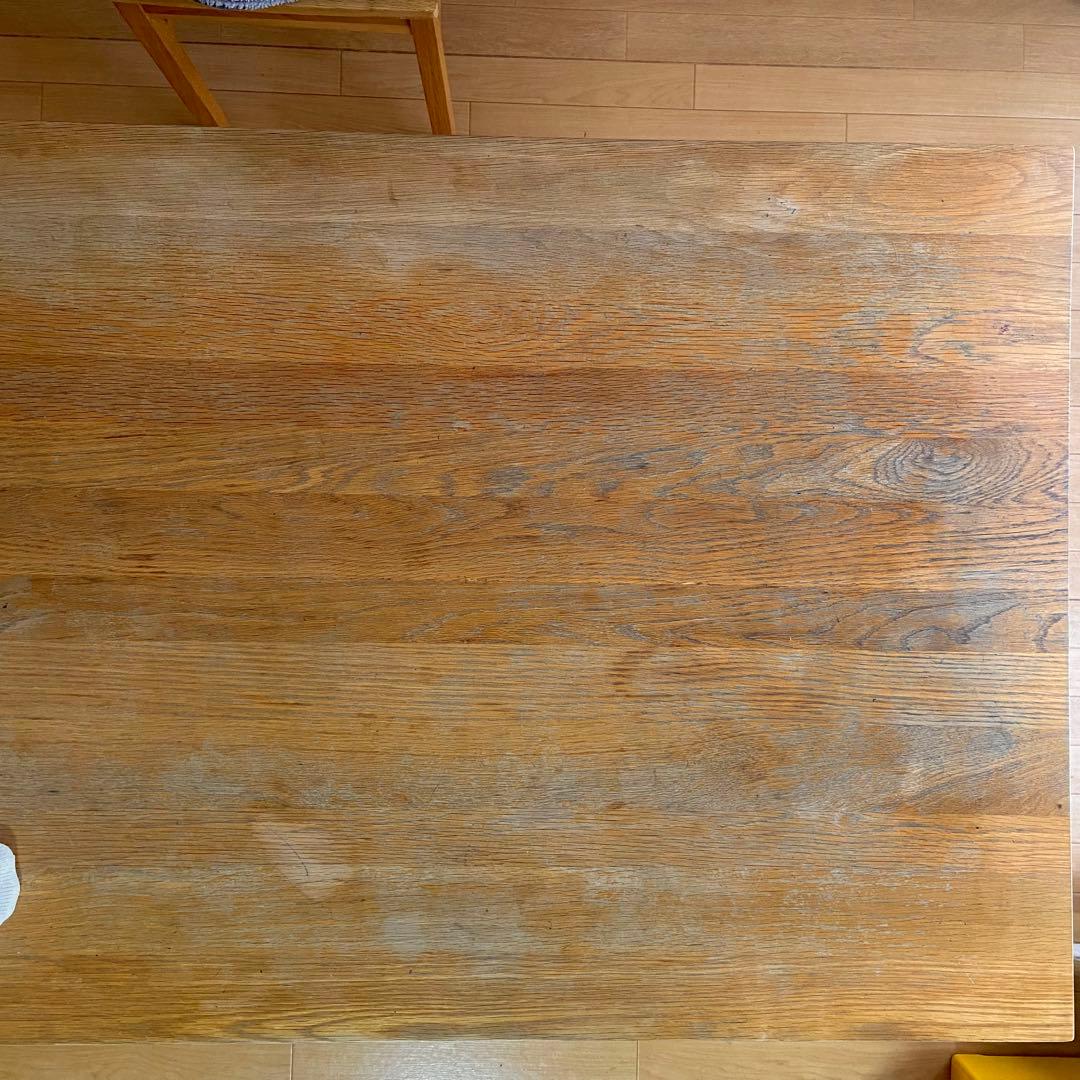無印良品 無垢材 テーブル オーク材 1400mm ダイニングテーブル 廃盤商品