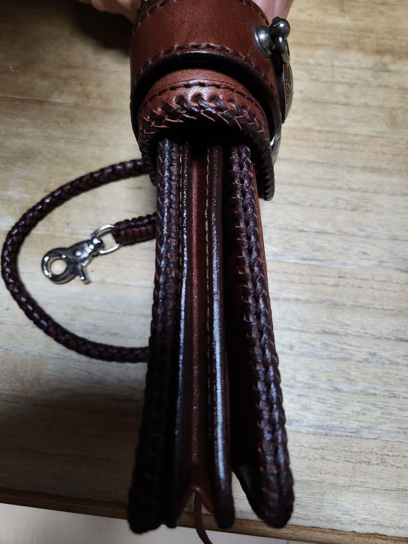 MAMA KIN' 栃木レザー 長財布 ライダースウォレット