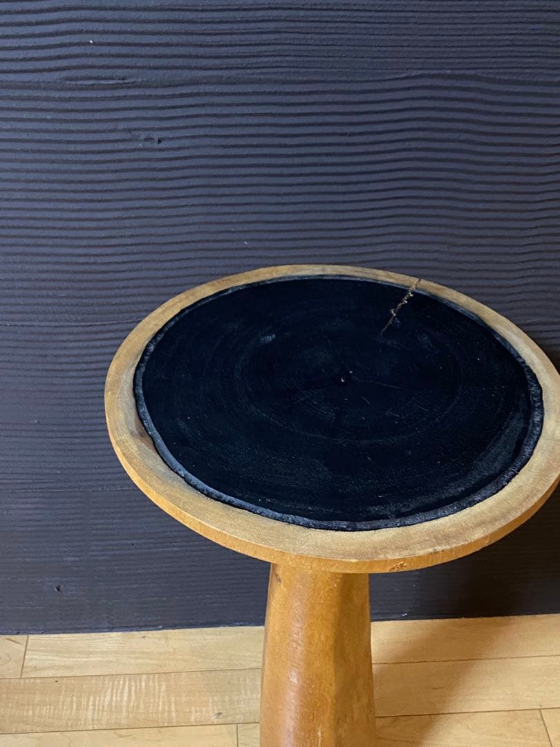 オランダ製　ウッドスツール　黒天板