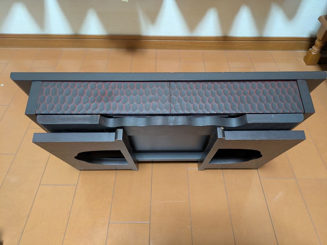 文机 鎌倉彫 花柄 折りたたみ レトロモダン 昭和レトロ 花台 写経台