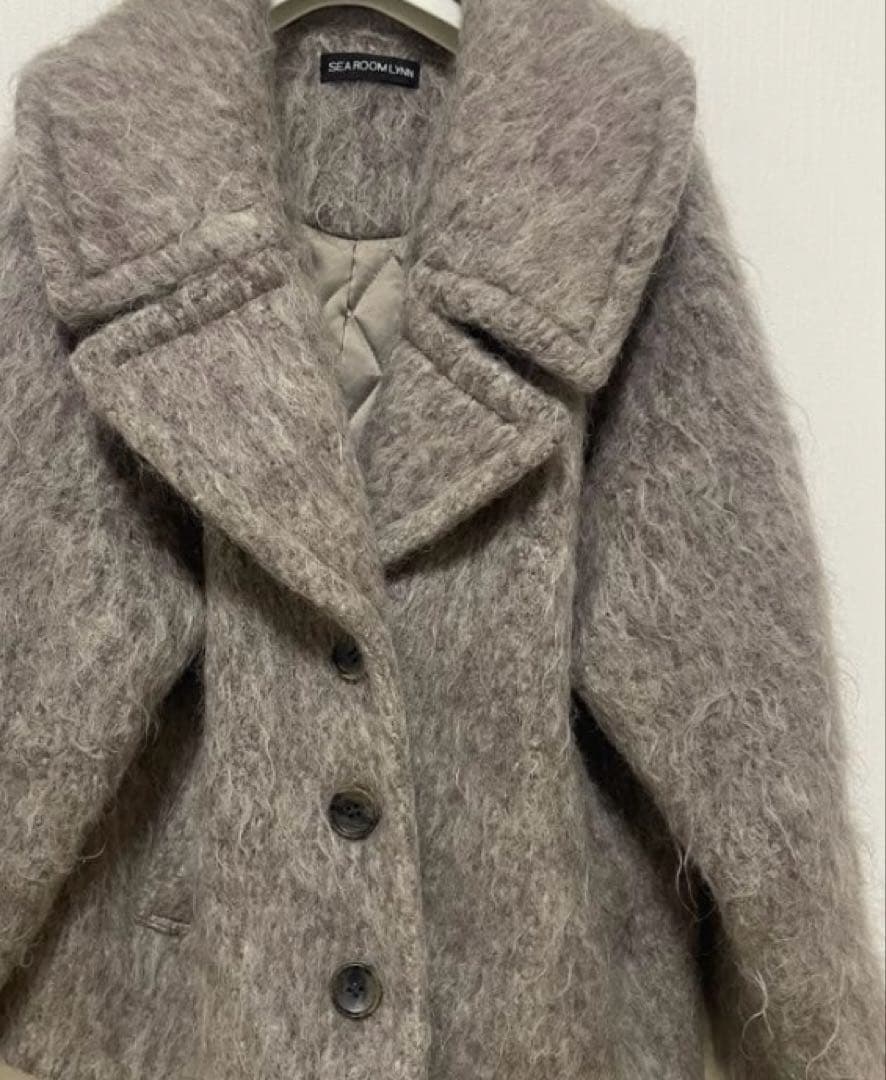 sea room lynn ビッグカラーシャギーショートコート