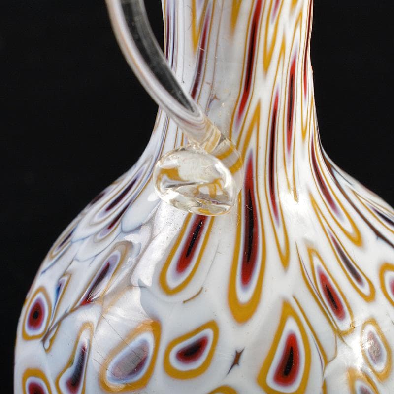 アンティーク 工芸ガラス 双耳小瓶 一輪挿 花瓶 V R5850