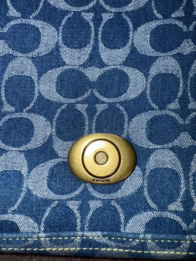 Coach デニムブルー ショルダーバッグ