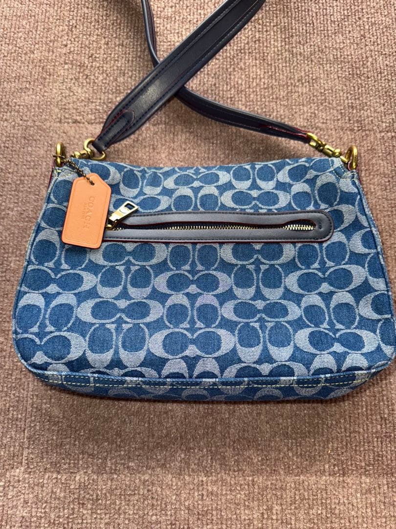 Coach デニムブルー ショルダーバッグ
