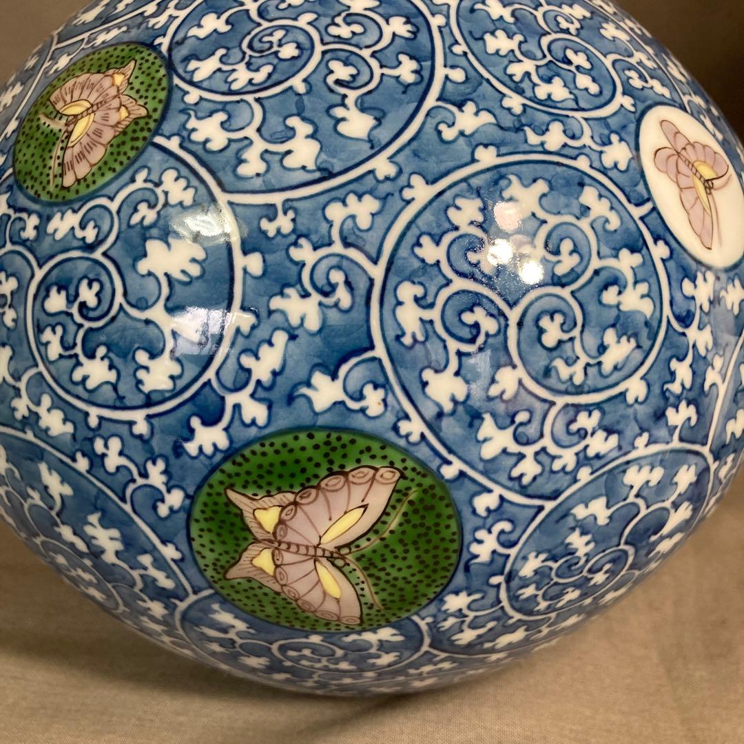 源右衛門】古伊万里の伝統 日本の名窯 舘林源右衛門作 染錦唐草濃