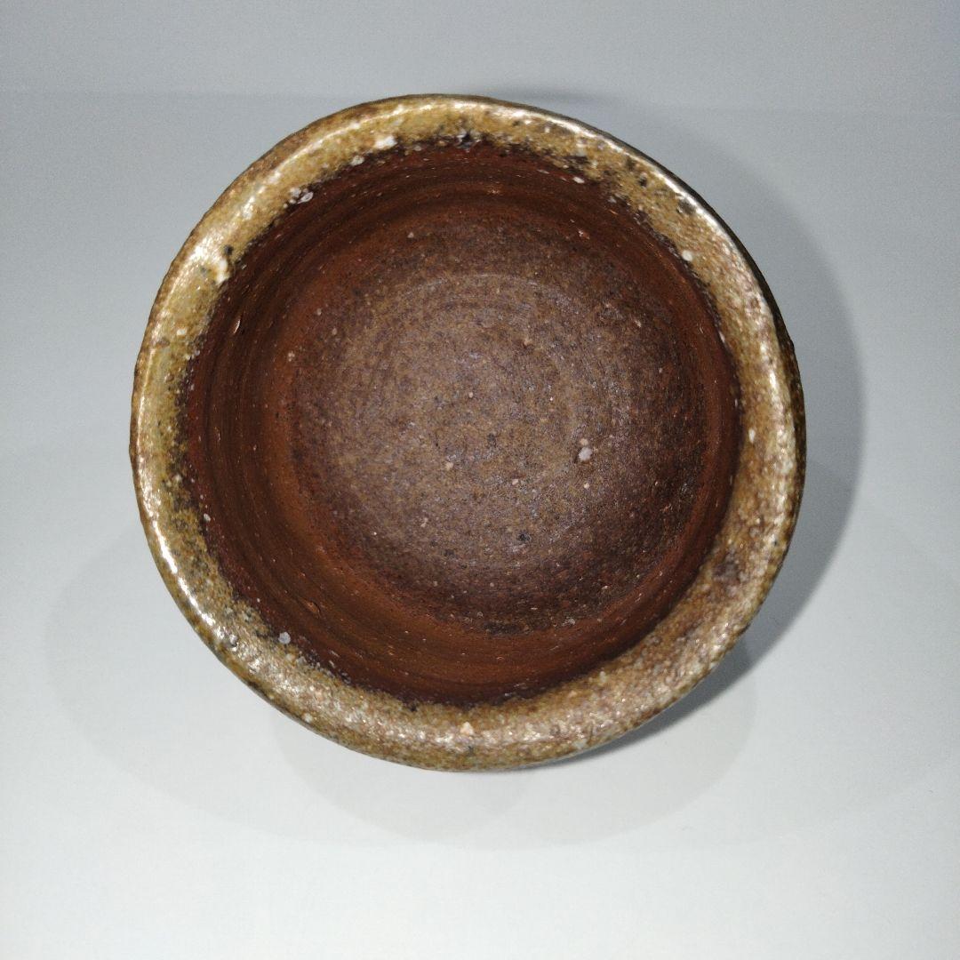 v266-6 岡山県無形文化財 金重道明作 備前焼 ぐいのみ 備前酒呑