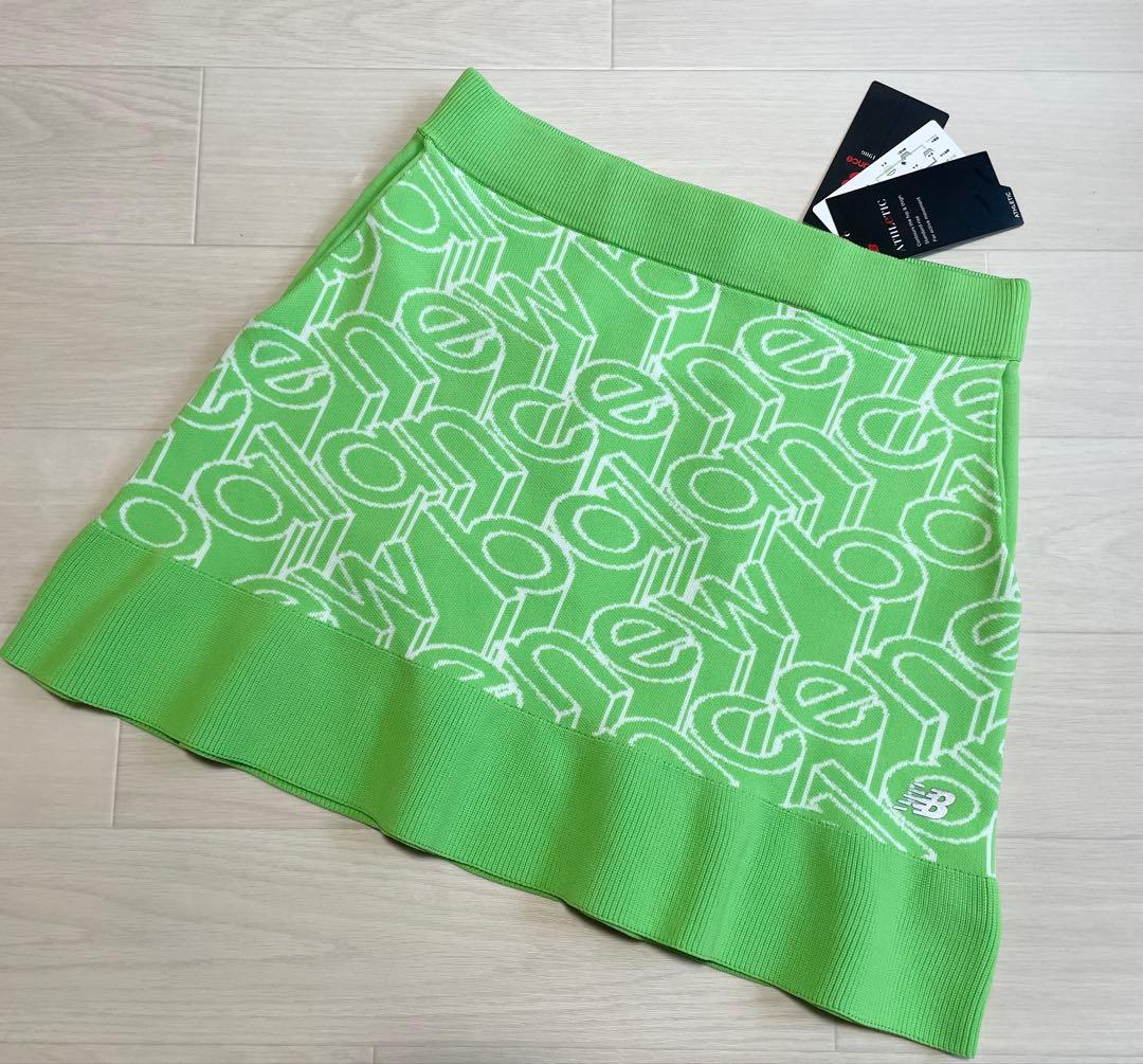 るんるん ニューバランス ゴルフ ロゴ ニットセーター ＆ スカート 上下