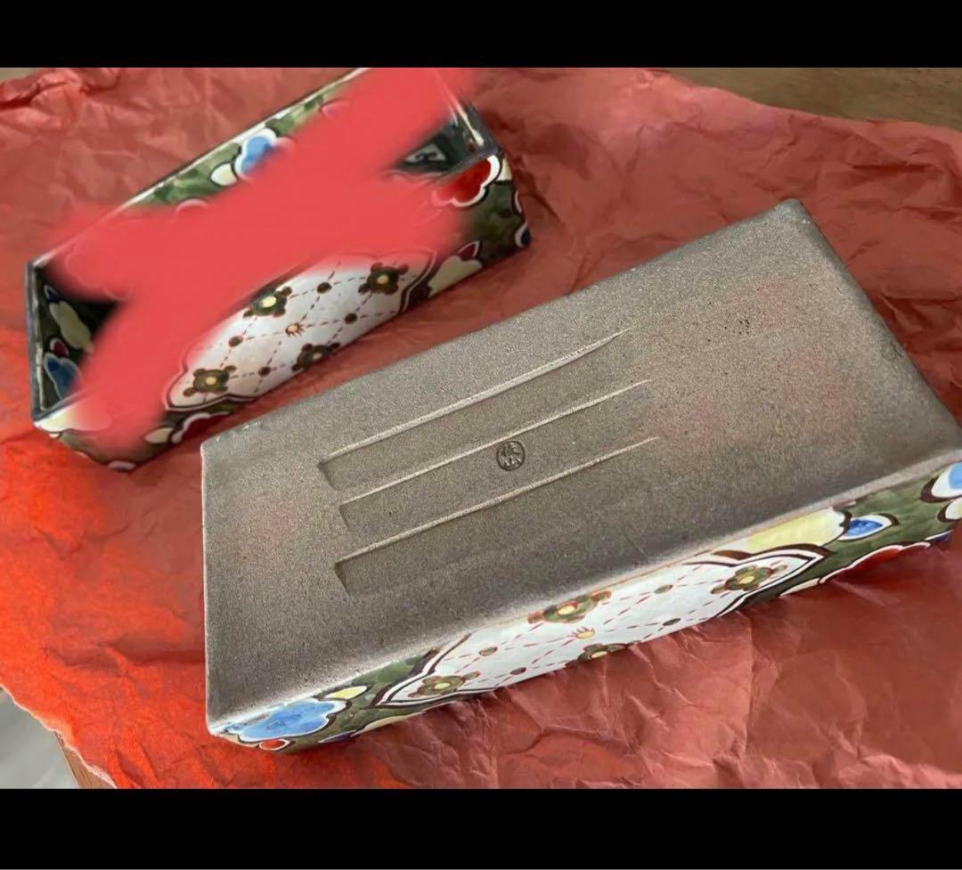 乾山写 色絵瓔珞紋角向付 1客