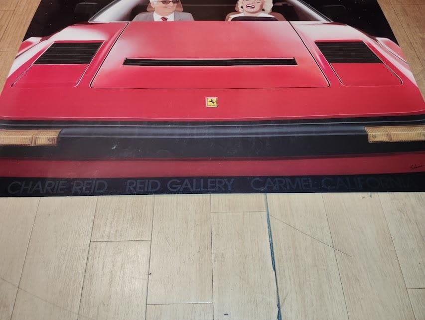 1984年 エンツォフェラーリ マリリンモンロー フェラーリ308 ポスター