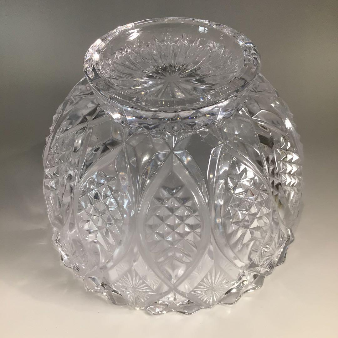 P448 水指 『清昌堂造』『江戸切子』『ガラス水指』『義山鉢