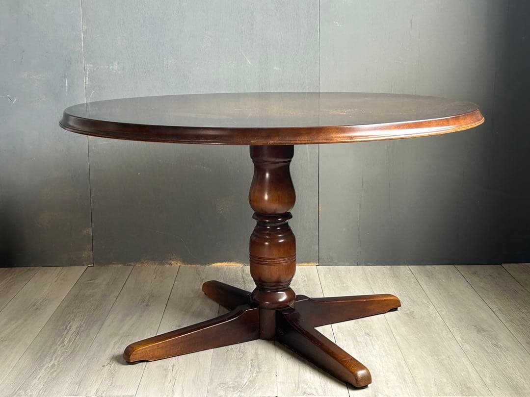 アンティーク　ヴィンテージ　ラウンドテーブル　キツツキマーク　飛騨産業　NZ