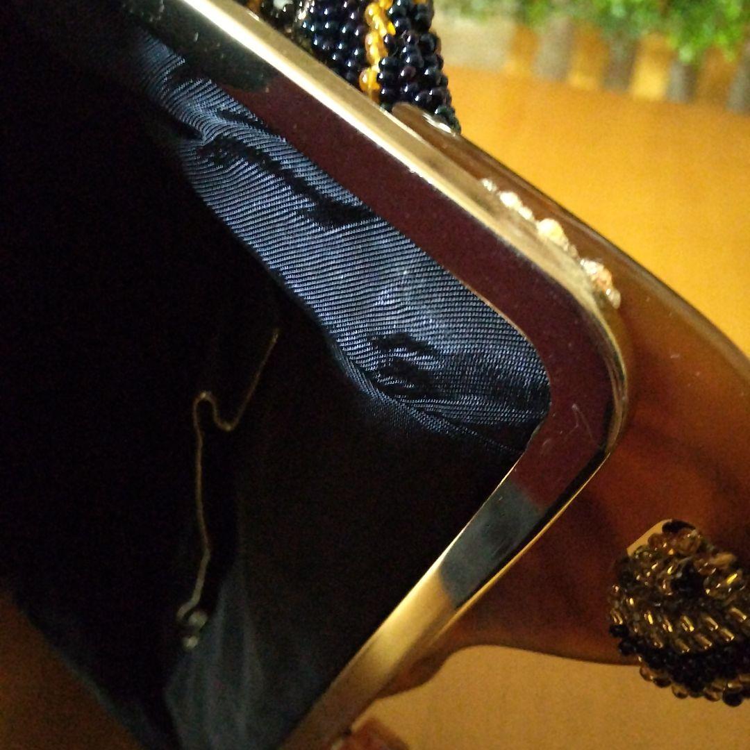 銀座　Hakubotan　ヴィンテージ　ビーズバッグ　総花柄