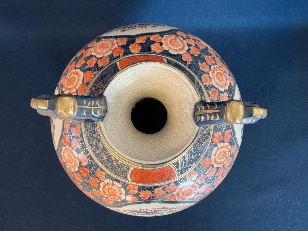 伊万里焼双龍耳大花瓶 高さ約61㎝