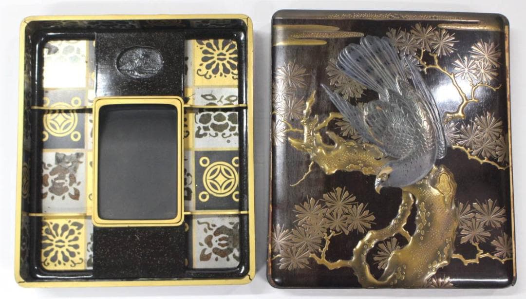 希少 江戸期 文箱 硯箱 高蒔絵 漆器 蒔絵 古美術 静嘉堂文庫