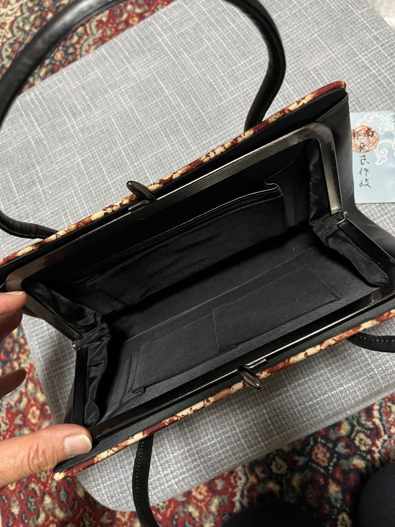 ゆう 【美品】草紫堂 和装用バッグ 茜染