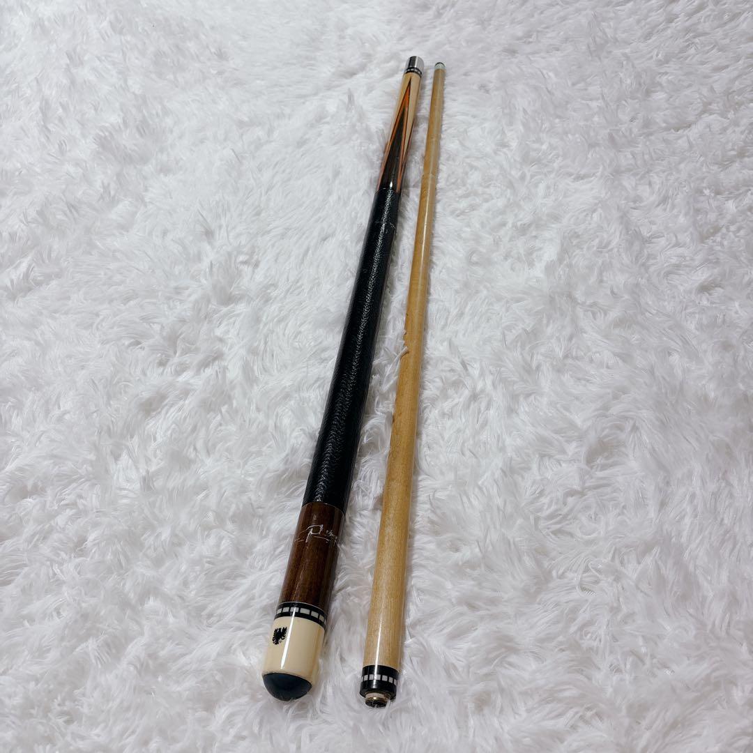 ヴィンテージ品 石垣キュー 2ピース ビリヤードキュー 革巻き/ハードケース付