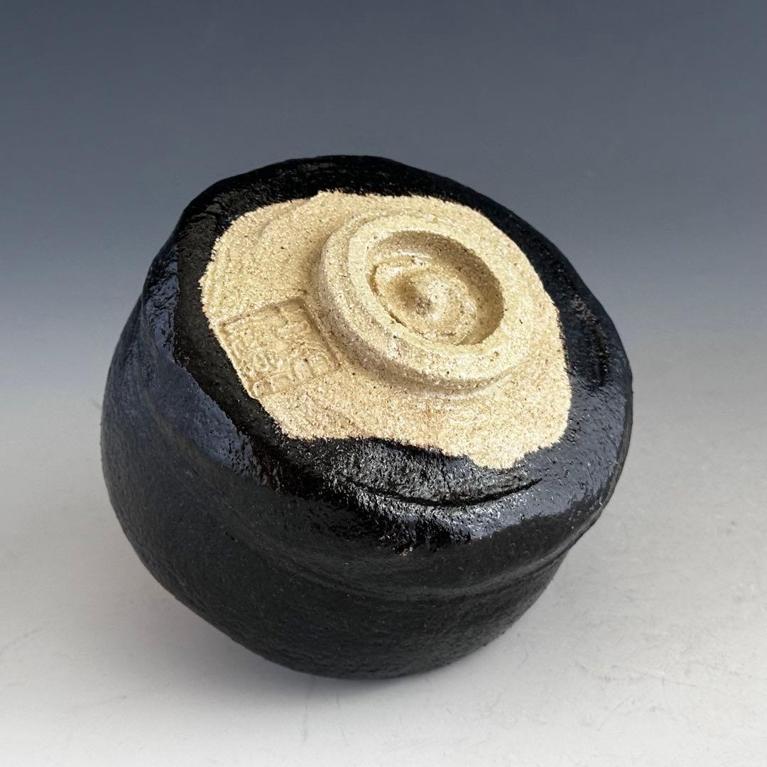 茶道具黒楽茶碗二代小川長楽共箱古希記念楽焼京都濃茶茶会茶事